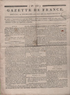 GAZETTE DE FRANCE 20 FRIMAIRE AN 7 - IRLANDE - CONSTANTINOPLE - GENES - VIENNE ARMEE RUSSE - LVAIN MALINES - CHAMPIONNET - Journaux Anciens - Avant 1800