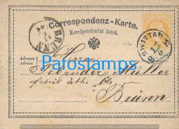 219742 CZECH REPUBLIC ZWITTAU CANCEL YEAR 1872 CIRCULATED TO GERMANY POSTAL STATIONERY POSTCARD - Sin Clasificación