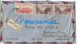 219734 LEBANON BEYROUTH COVER CANCEL YEAR 1951 REGISTERED CIRCULATED TO ARGENTINA NO POSTAL POSTCARD - Libanon