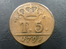 Italia - Regno Di Napoli - 5 Tornesi 1798 - Gig. 123b - Nápoles & Sicile