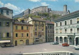 CARTOLINA  BELLINZONA,TICINO,SVIZZERA-PIAZZA COLLEGIATA E CASTELLO DI URI-VIAGGIATA 1963 - Bellinzone