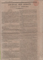 JOURNAL DES DEBATS 19 03 1816 - MADRID - MILAN - GENES - LYON - WARLUIS - SAINT DENIS - BUDGET - RICHELIEU - Newspapers - Before 1800