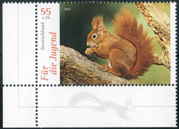 516  Écureuil: Timbre D'Allemagne (2006) Avec Bordure Intéressante -  Squirrel Stamp From Germany With Nice Margin!  - Rodents