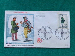 FRANCIA - GIORNATA DEL FRANCOBOLLO - FDC 1967 - Lettres & Documents