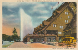 Old Faithful Inn And Geyser, Yellowstone National Park, Wyoming - Yellowstone