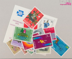 Schweiz Postfrisch Jahresereignisse 1974 Giftpflanzen, Skulpturen U.a.  (10257153 - Nuovi