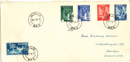 Norway Cover Sent To Denmark Oslo 16-7-1951 Very Good Franked - Lettres & Documents