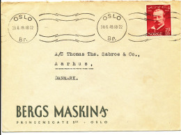 Norway Cover Sent To Denmark Oslo 20-6-1949 - Covers & Documents