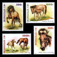 MONGOLIA 2023 FAUNA Animals HORSES - Fine Set MNH - Mongolie
