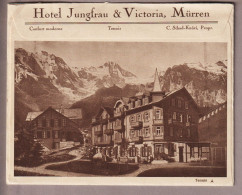 Motiv Hotel 1931-09-05 Mürren Illustrierter Brief Nach Zürich "Hotel Jungfrau & Victoria" - Hotels, Restaurants & Cafés