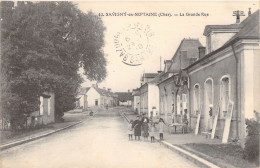 France - Savigny En Septaine - La Grande Rue - Animé  - Carte Postale Ancienne - Autres & Non Classés