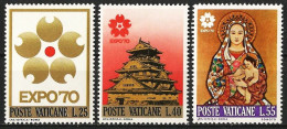 Vatican 1970 - Mi 556/58 - YT 497/99 ( World Fair In Osaka ) MNH** - Nuevos