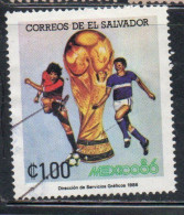 EL SALVADOR 1986 WORLD CUP SOCCER CHAMPIONSHIPS MEXICO PLAYERS 1col USED USATO USADO - Salvador