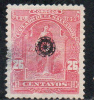 EL SALVADOR 1899 CERES ESTADO BLACK OVERPRINTED 24c MH - Salvador