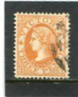 AUSTRALIA/VICTORIA - 1872   3d  ORANGE  FINE  USED   SG 143 - Used Stamps