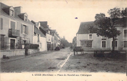 France -Guer - Place Du Marché Aux Châtaignes - Pharmacie - Sorel - Carte Postale Ancienne - Guer Cötquidan