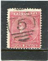 AUSTRALIA/VICTORIA - 1871   4d  ROSE  FINE  USED   SG 144 - Usados