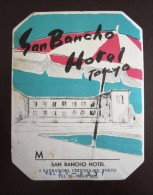 HOTEL MOTOR HOSTEL LODGE MOTEL INN PENSION SAN BANCHO TOKYO JAPAN LUGGAGE LABEL ETIQUETTE KOFFERAUFKLEBER DECAL STICKER - Etiquetas De Hotel