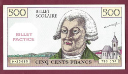 051223 - BILLET SCOLAIRE FACTICE - 500 FRANCS CINQ CENTS - MIRABEAU - ENSEIGNEMENT ECOLIER - Autres & Non Classés