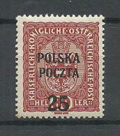 POLEN Poland 1918 Michel 48 * Freimarke Für Krakow Krakau - Unused Stamps