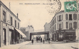 France - Maisons Alfort - Rue De La Gare - Passerelle - Attelage - Animé - Carte Postale Ancienne - Maisons Alfort