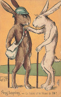 GRIFF * CPA Illustrateur Griff * Nos Lapins : Le Jeune Et Le Vieux De 70 * S2RIE 254/25 * Lapin Rabbit Rabbits Humanisés - Griff