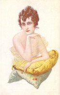 Illustrateur - Crémieux - Femme Aux Coussins - Colorisé - A Noyer  - Carte Postale Ancienne - Autres & Non Classés