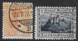 Lussemburgo Luxembourg 1925 Grand Dutchess Charlotte And View Of Vianden 2val Mi N.161,163 US - Usados
