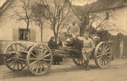 WW1 Guerre 14/18 War * Carte Photo * Transport De Matériel , Canon 2pièces * Militaria Militaires Village Régiment - Materiale