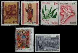 Indien 1991 - Mi-Nr. 1318-1319, 1327-1328, 1329 & 1330 ** - MNH - 4 Ausgaben - Unused Stamps