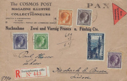 Luxembourg - Luxemburg - Lettre Recommandé  1932   - The COSMOS POST - MAGAZINE ILLUSTRÉ - Covers & Documents