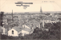 France - Rueil - Panorama - Avion Biplan - Clocher - L'abeille - Carte Postale Ancienne - Rueil Malmaison