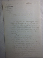 Etude De M Mathieu Avoué Moissac - à M Pons (Golfech) Contrat De Mariage Mme Bordes Née Duranton - Manuscrits