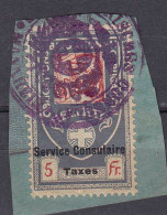 Switserland: Stempelmarken/Timbre Fiscal Service Consulaire. 5 Fr. Cancelled. - Revenue Stamps