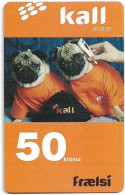 Faroe - Kall - Two Dogs, Exp.01.2007, GSM Refill 50Kr, Used - Faroe Islands