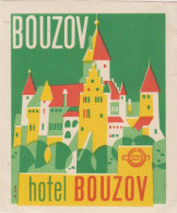 Czech Republic - Bouzov - Hotel - Jednota - Label - Etiquette - Etiquetas De Hotel