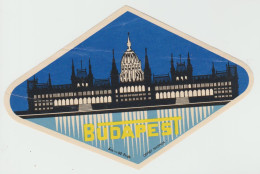 Hungary - Budapest - Parlament - Label - Etiquette - Etiquetas De Hotel