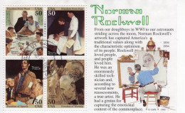 USA 1994 - Norman Rockwell - 4v Sheetlet - Cancelled - Blocs-feuillets