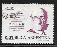 ARGENTINA - AÑO 1987 - Serie Personalidades - Armando Discepolo Musico - Usado - Oblitérés