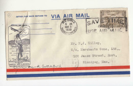 1930 CANADA Lot 5 AIR MAIL Covers+1°FLIGHT+NATIVES Cancel-F258 - Covers & Documents