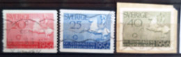 SUEDE                        N° 406/408                         OBLITERE - Used Stamps