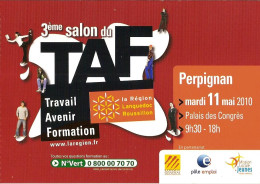 CPM - 3EME SALON DU TAF - TRAVAIL - AVENIR - FORMATION - REGION LANGUEDOC ROUSSLLON -  PERPIGNAN - Languedoc-Roussillon