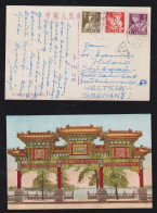 China 1958 Picture Postcard To STUTTGART Germany - Lettres & Documents