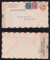 China Hong Kong 1941 Censor Incoming Airmail Cover SAN FRANCISCO USA - Storia Postale