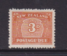 NEW ZEALAND  - 1939 Postage Due 3d Hinged Mint - Segnatasse