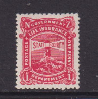 NEW ZEALAND  - 1944-47 Life Insurance 1d Hinged Mint - Dienstmarken