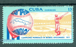 1971 Baseball Amateur World Champions,CUBA,1741,MNH - Honkbal