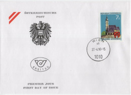 Austria Osterreich 1990 FDC 1200 Jahre Anthering, Canceled In Wien - FDC