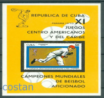 1970 Baseball,Central American And Caribbean Games,Panama,sports,CUBA,Bl.35,MNH - Baseball