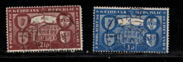 IRELAND Scott # 139-40 Used - Leinster House, Dublin B - Usati